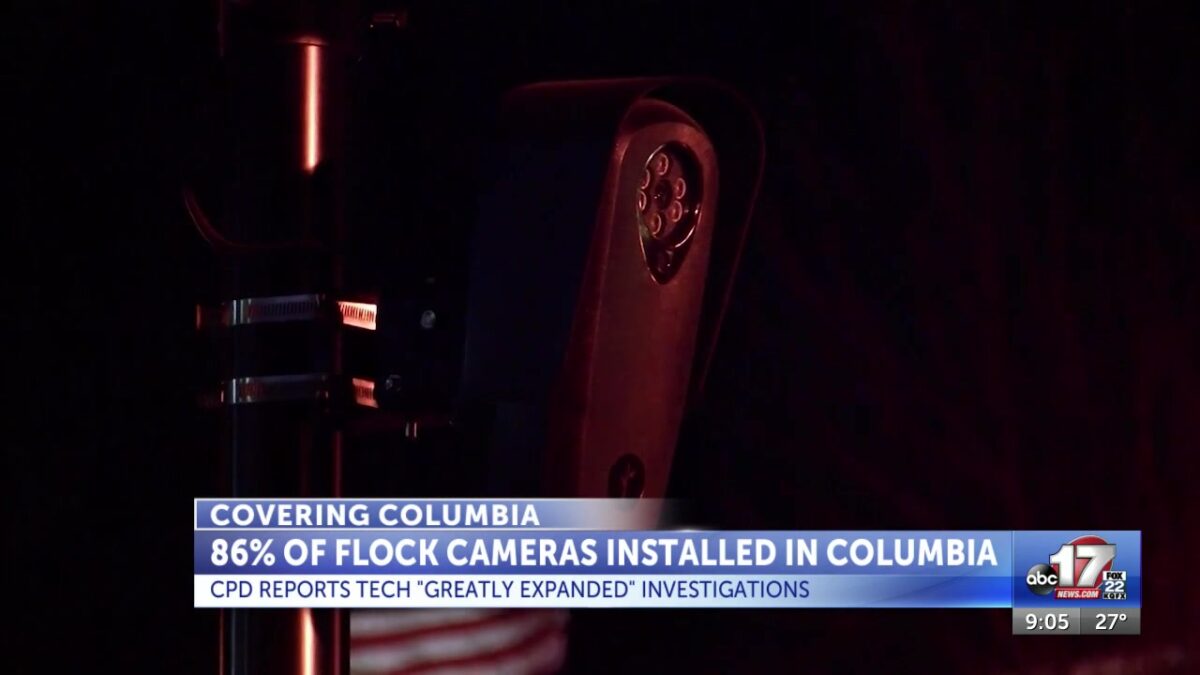 Columbia Police Department completes 86% of Flock camera installations