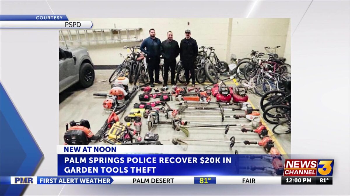 Man arrested for allegedly stealing more than $20K worth of tools in Palm Springs