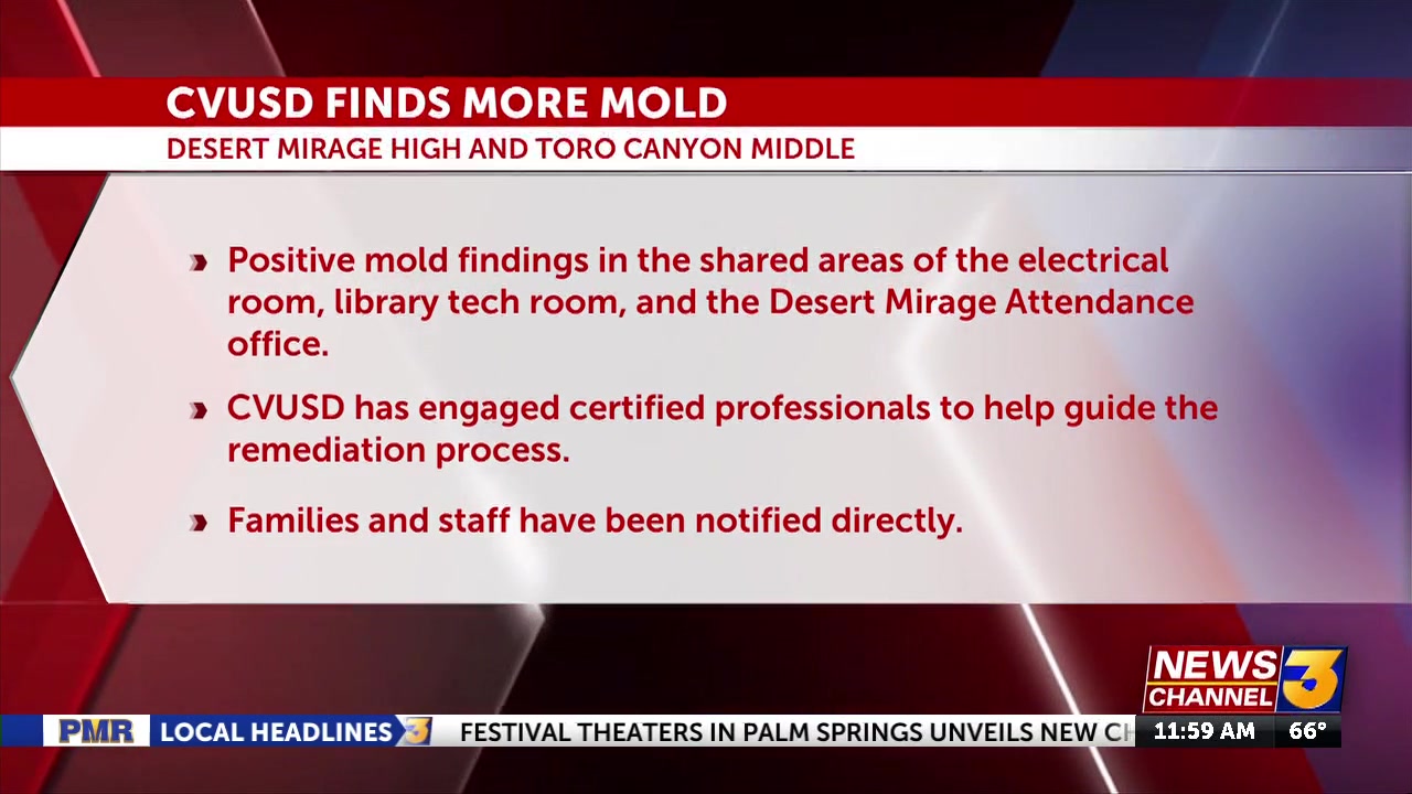 CVUSD reports mold findings at Desert Mirage