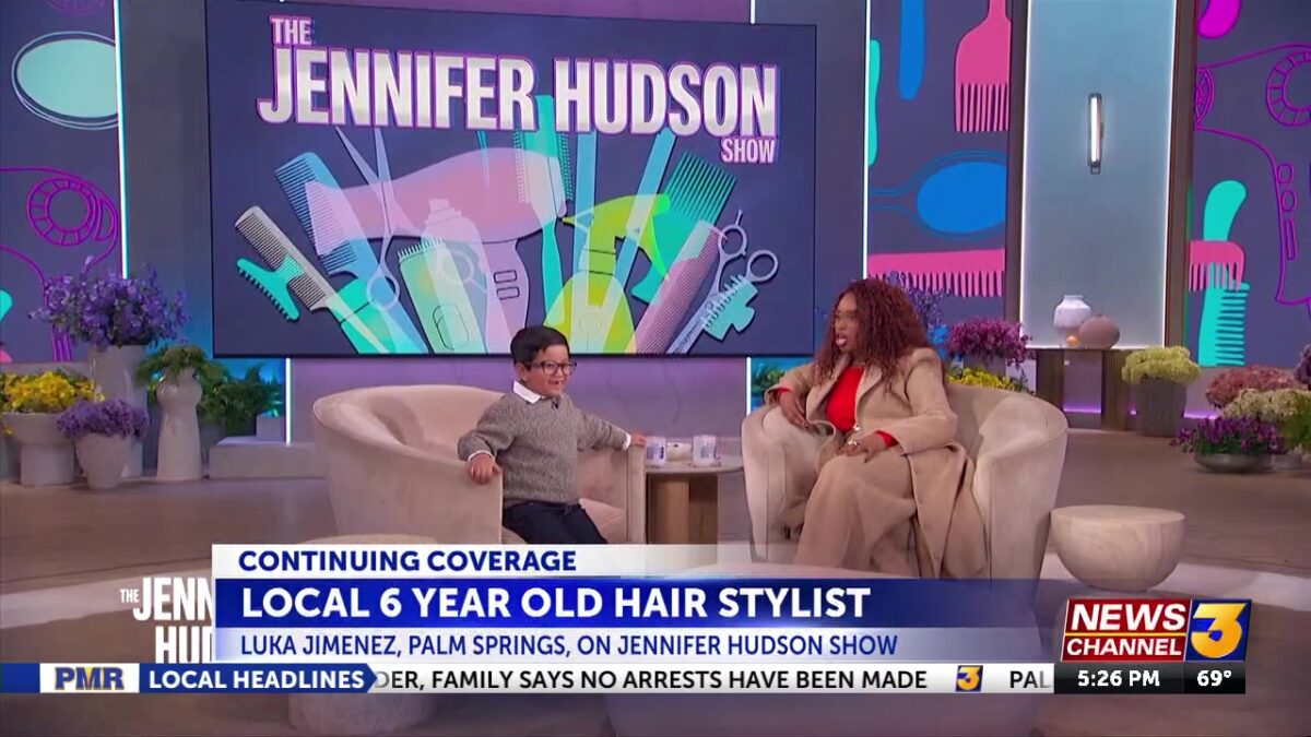 Palm Springs boy appears on Jennifer Hudson Show after his hair tutorials go viral