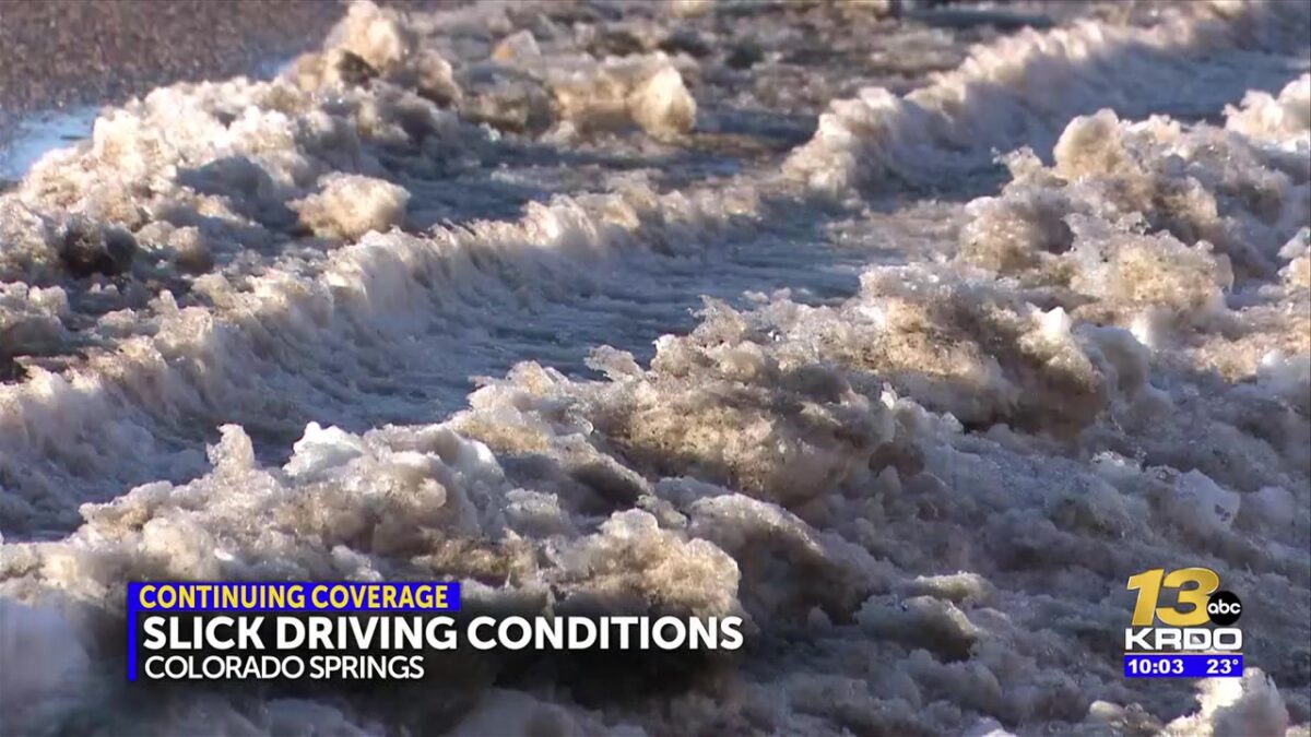 Amid slick driving conditions