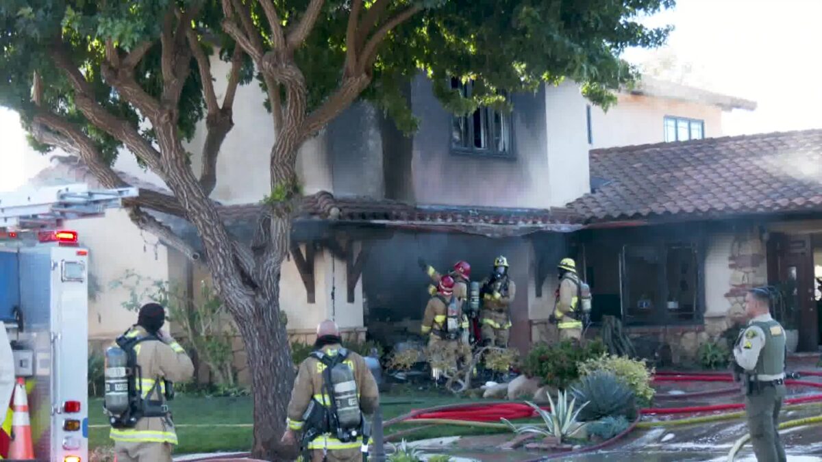 Fire Crews Tackle House Fire in Goleta