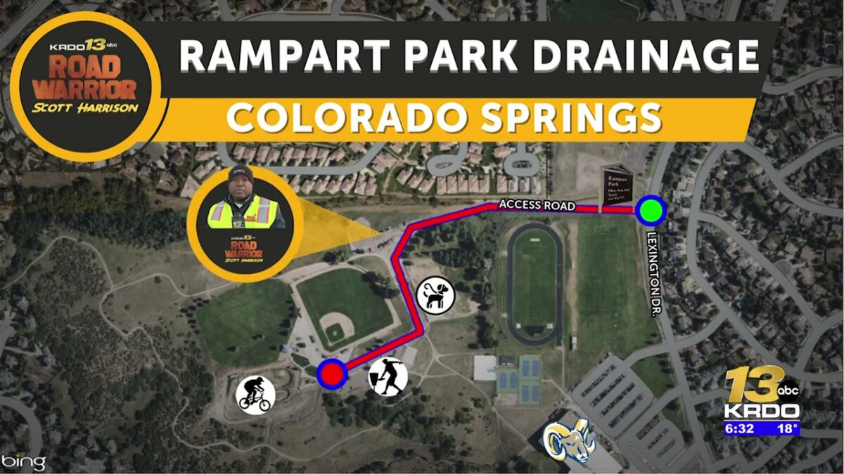 Two-week drainage project could affect traffic flow in and out of Rampart Park in Colorado Springs