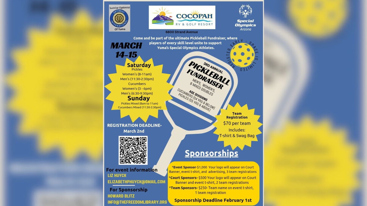 Two local organizations to hold Pickleball Fundraiser