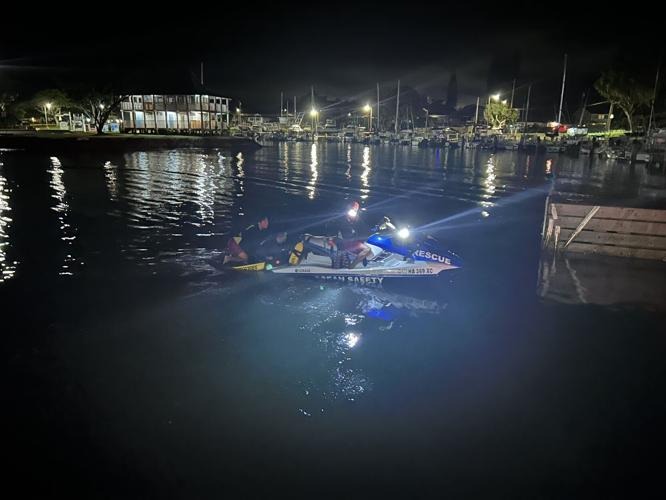 A 33-year-old surfer on an e-foil board was rescued after getting stranded in the ocean near Alii Beach Park.