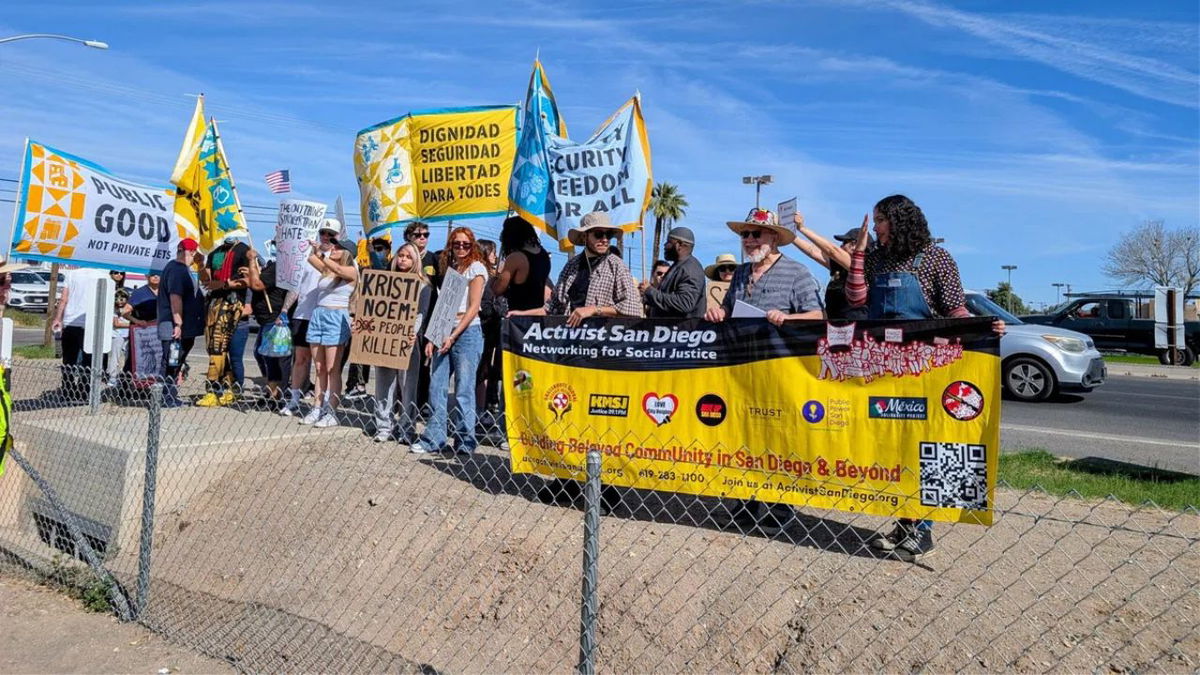 Activists protest Greg Bovino’s return to El Centro