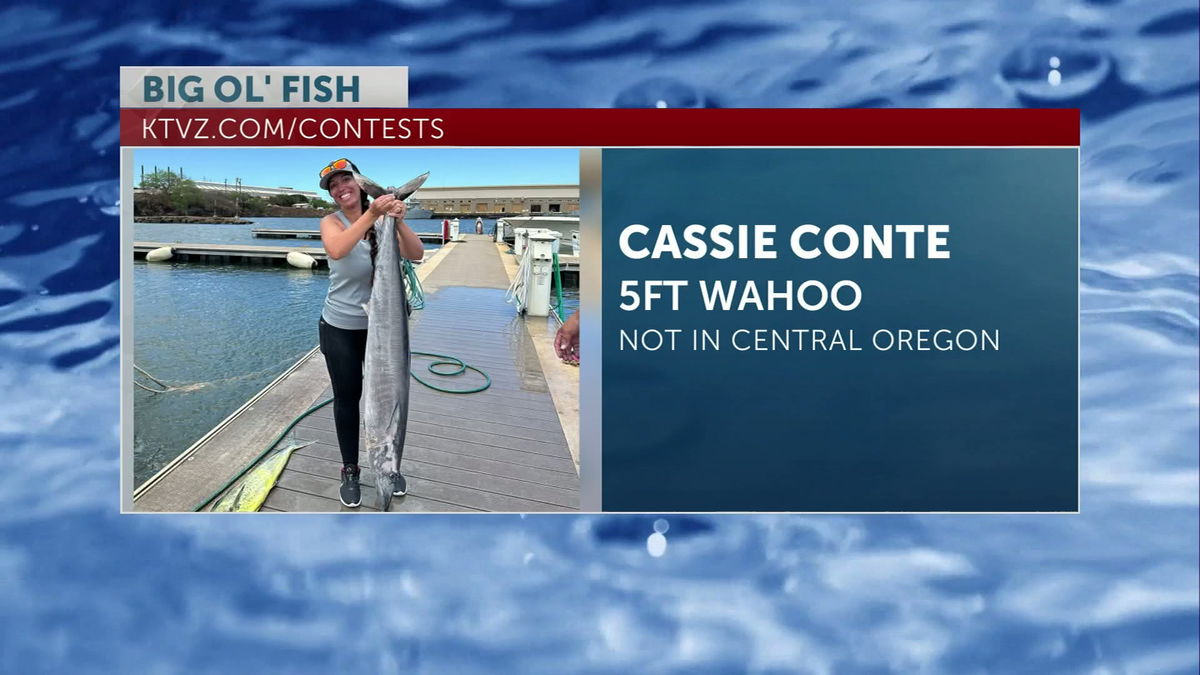 Big Ol’ Fish: Wahoo-ly smokes! Cassie wrangles a catch nearly as big as she is