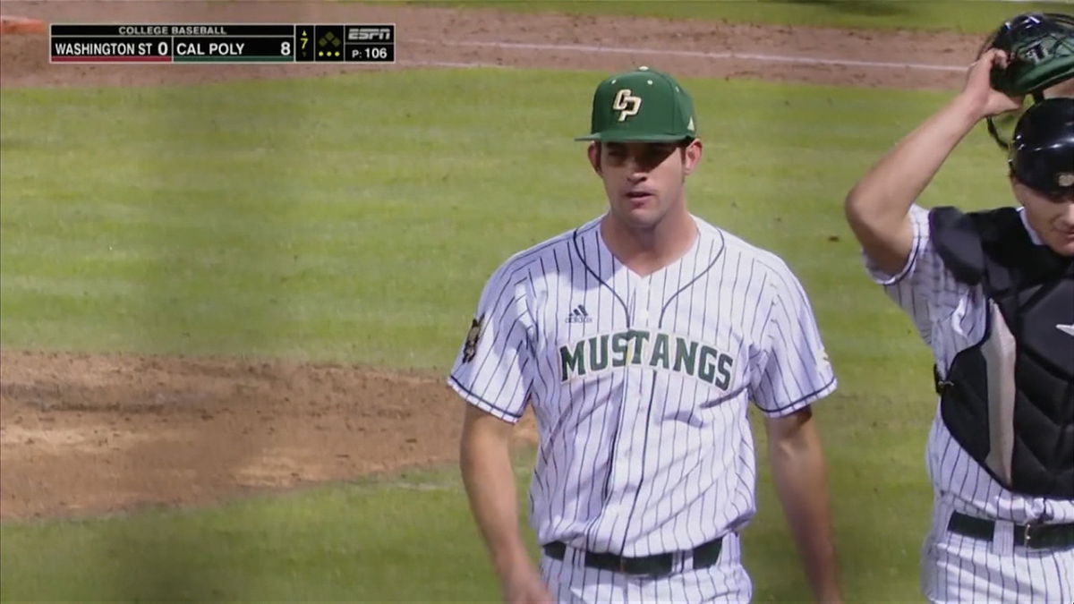 Griffin Naess dominates on the mound in home opener for Cal Poly