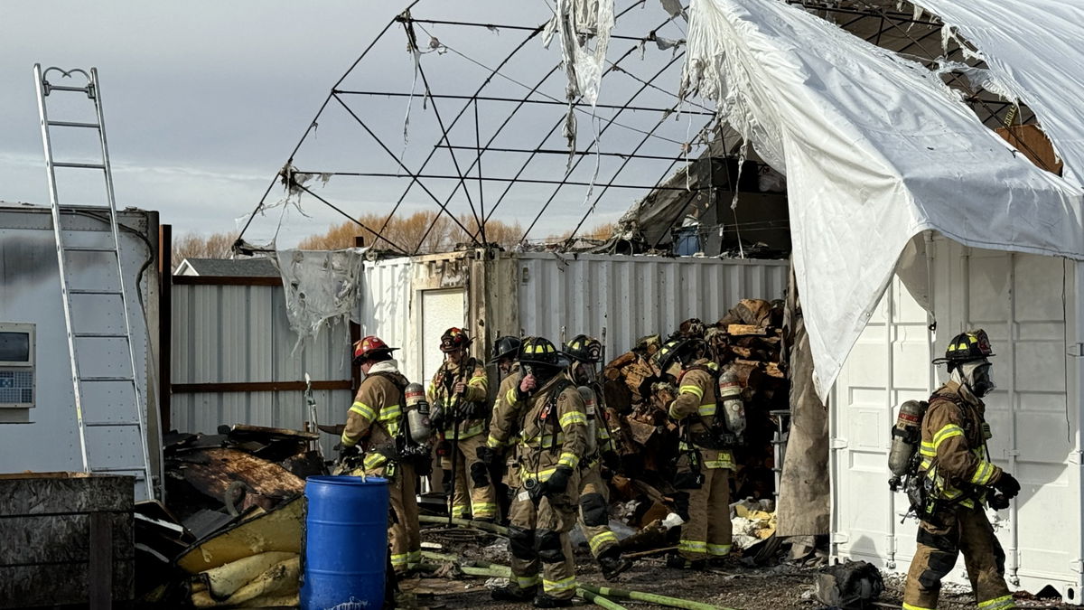 Fire crews battle 15-foot flames at Idaho Falls Metal Shop