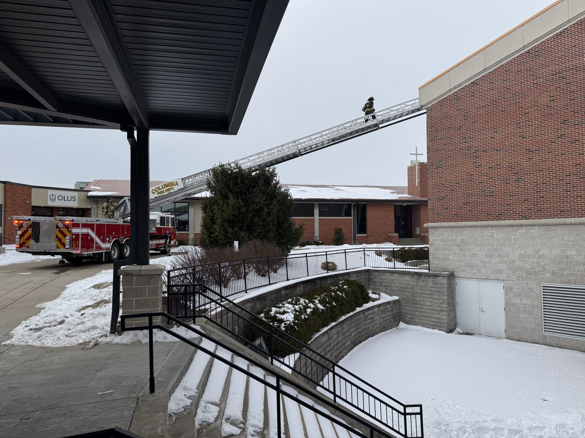 Church roof catches fire from electrical issue