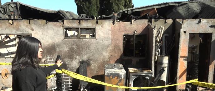 A San Marcos woman is recounting her harrowing escape from an apartment fire that damaged two apartment buildings Monday