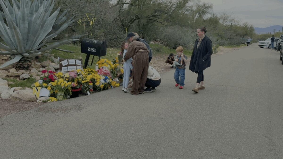 Flowers continue to grow outside the home of Nancy Guthrie