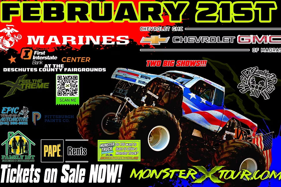 Loud and proud: Monster trucks will invade the Redmond Fairgrounds for a pair of Saturday shows