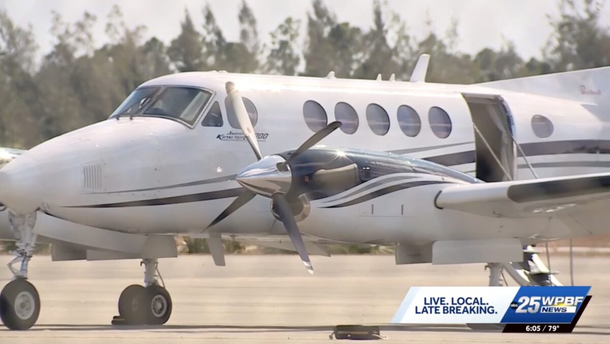 A private jet hit multiple deer on the runway Tuesday morning