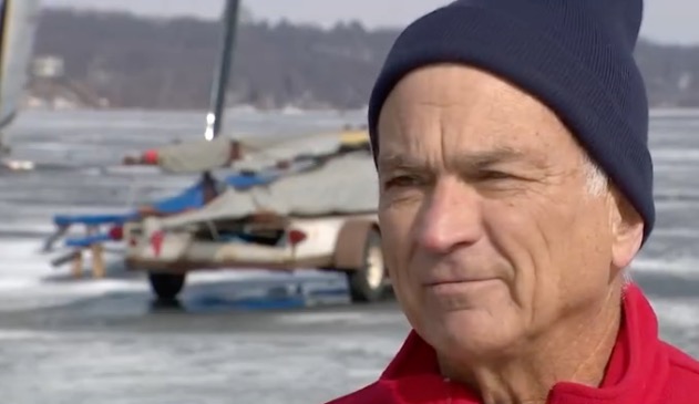 On a frozen stretch of Geneva Lake