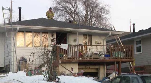 The Omaha Fire Department said the woman was standing by the front door with a walker when crews arrived. OFD said she was not able to get out of the house