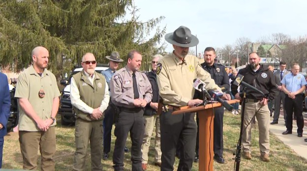 A manhunt in Christian County