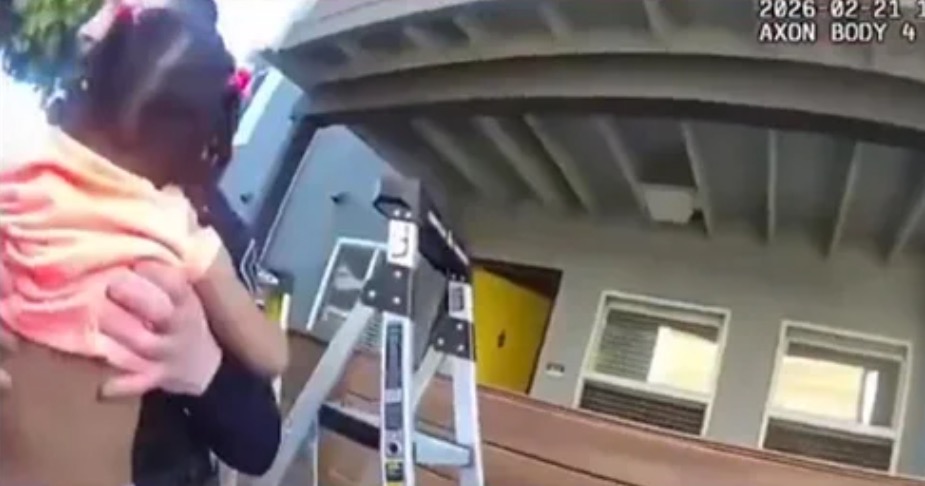 Authorities in the San Francisco Bay Area posted video of a rescue of a family from a burning apartment building over the weekend