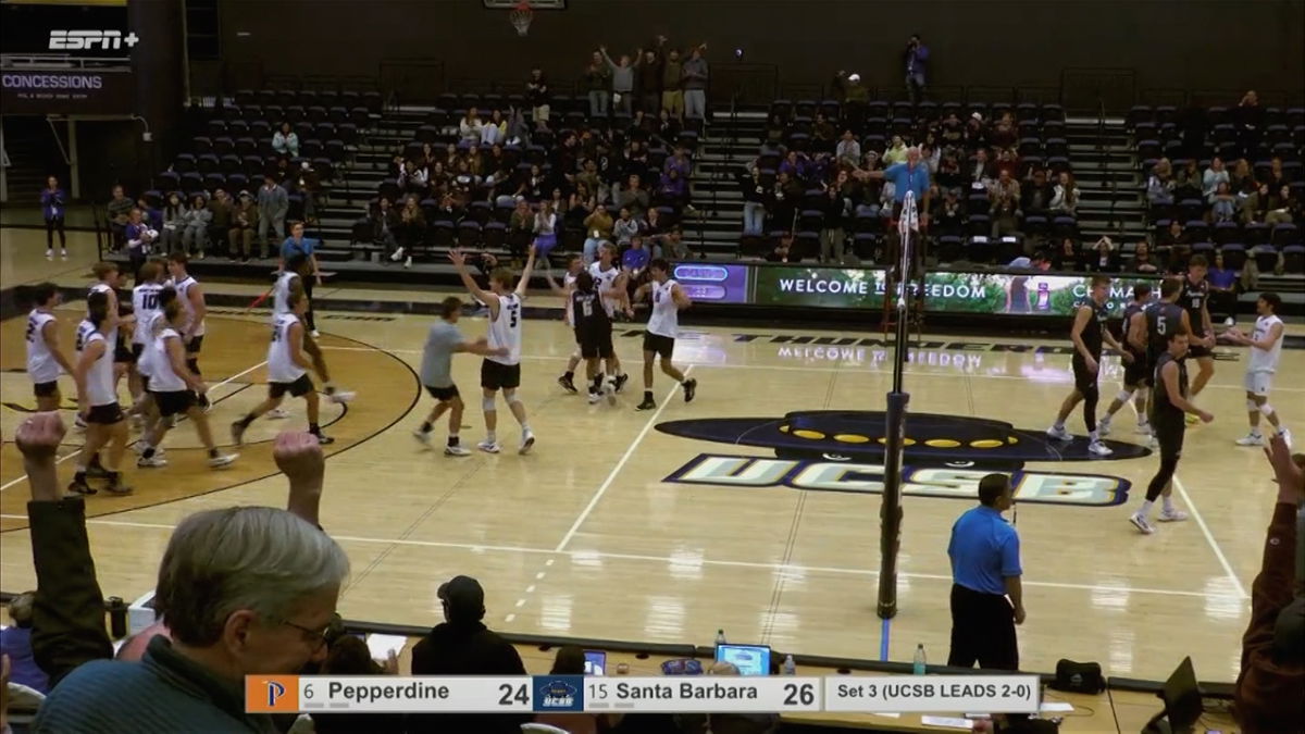 Schobel and Bruening lead UCSB Volleyball to upset sweep over #6 Pepperdine