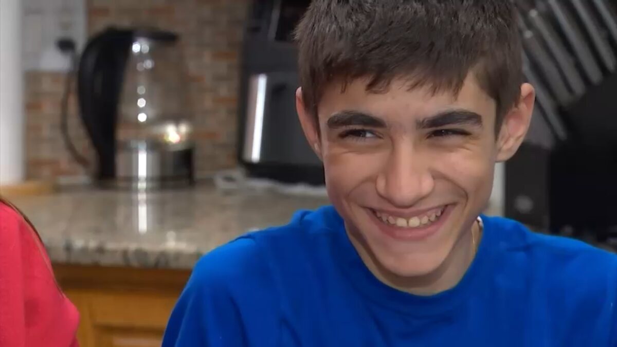 Elias Manolis is a 13-year-old boy who works hard in school