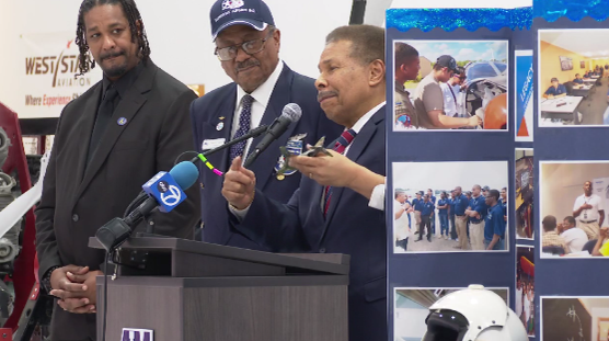 Students at the Aviation Institute of Maintenance in Chicago learned about the Tuskegee Airmen's contribution to the profession during a ceremony honoring the legacy of the city's chapter.