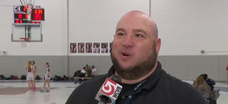 Belmont Middle School coach Ian Haffer was on the sidelines during a boys basketball game against Waltham's John F. Kennedy Middle School when coach Ronnie Poirier fell face down about three minutes into the game.