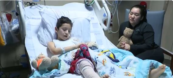 From his hospital bed