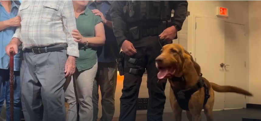A 79-year-old man who went missing in Buckingham in January was reunited with the K9 that found him after spending a frigid night in the Buckingham Preserve.