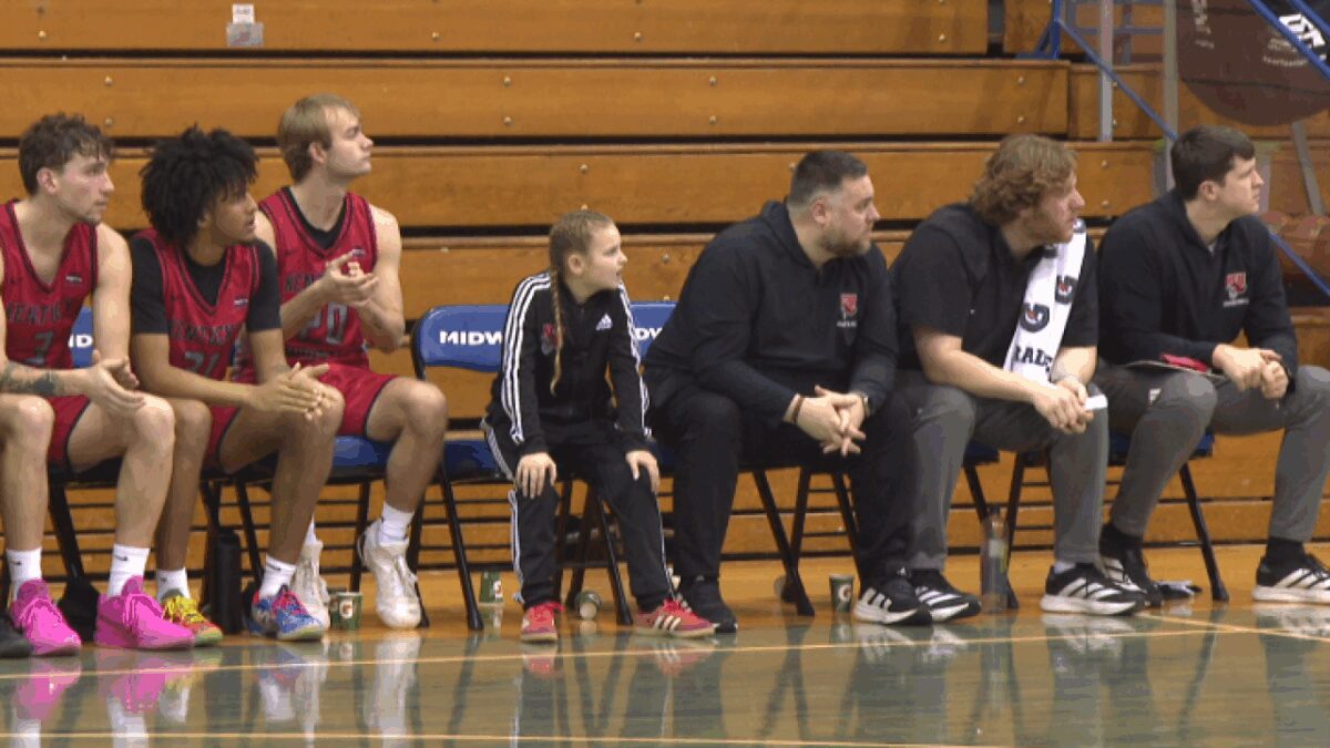 Sitting on the sideline at Kentucky Christian University men’s basketball games is nine-year-old Sadie Maynard.