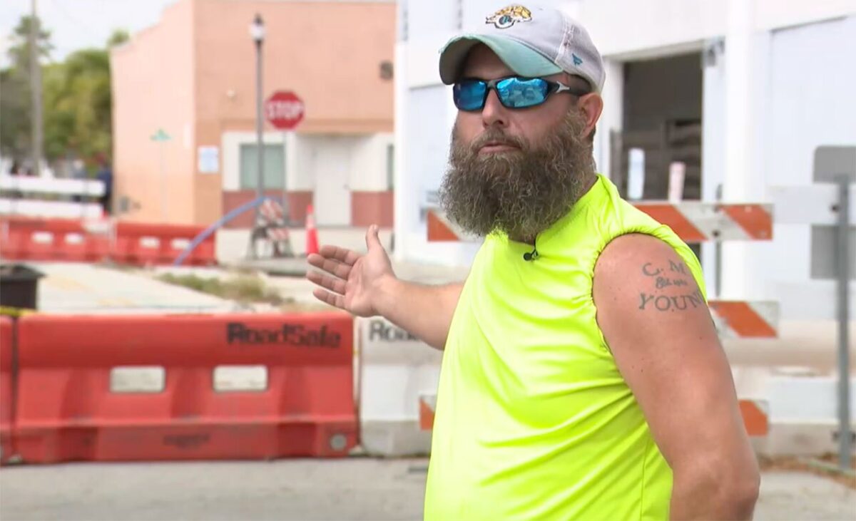 Christopher Young spoke to WPTV about how the stalled construction site has made his and his wife's lives difficult and dangerous.