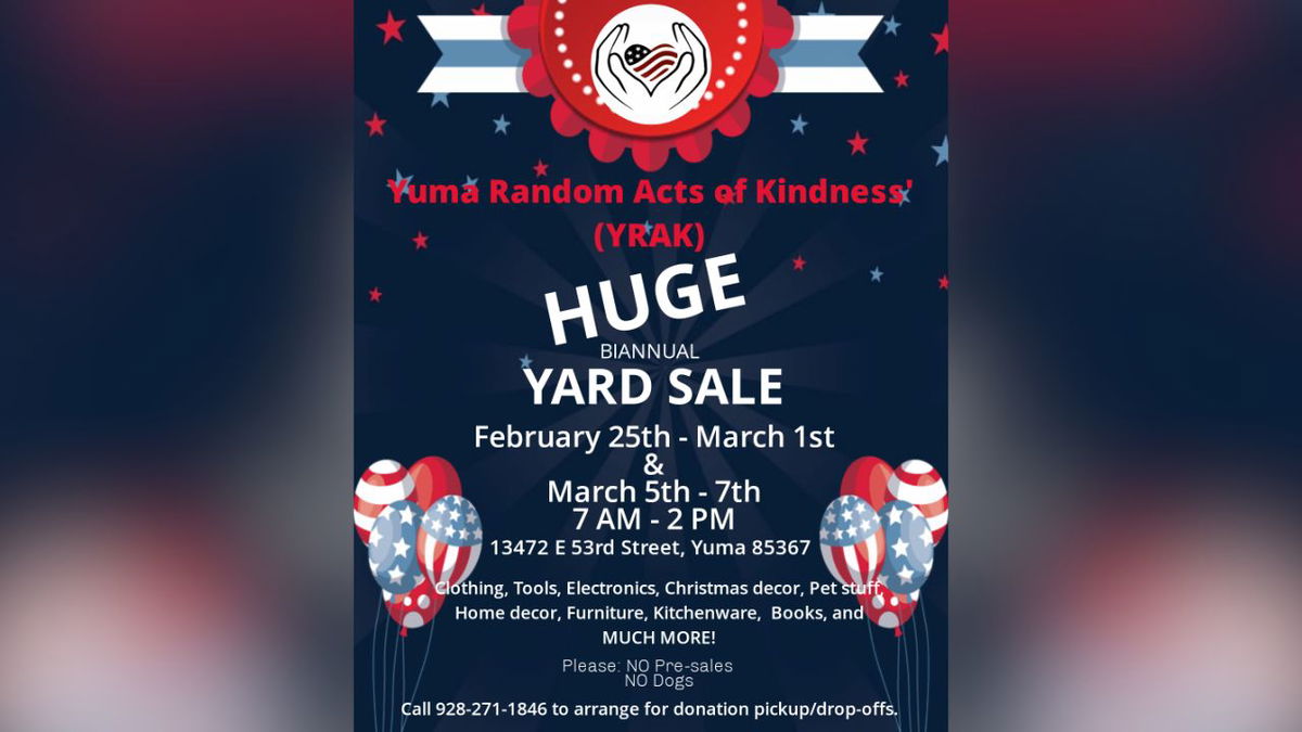 YRAK to host Huge Biannual Yard Sale