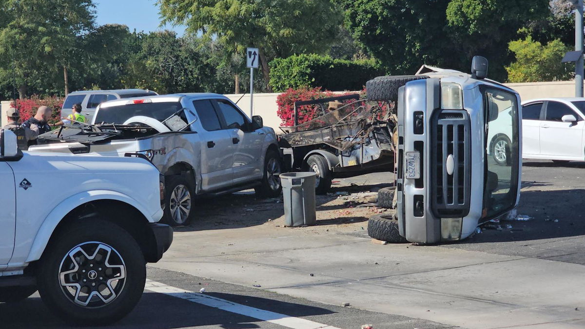 Two hospitalized after crash near Cathedral City / Rancho Mirage border