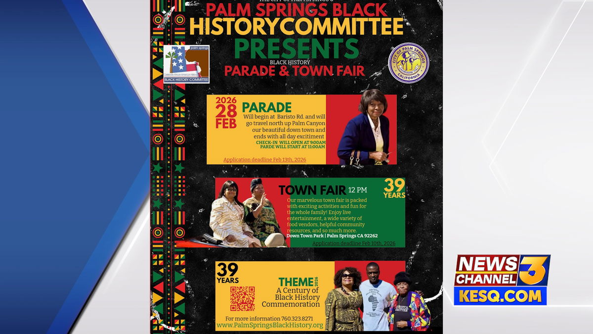 City of Palm Springs to host annual Black History Parade and Town Fair