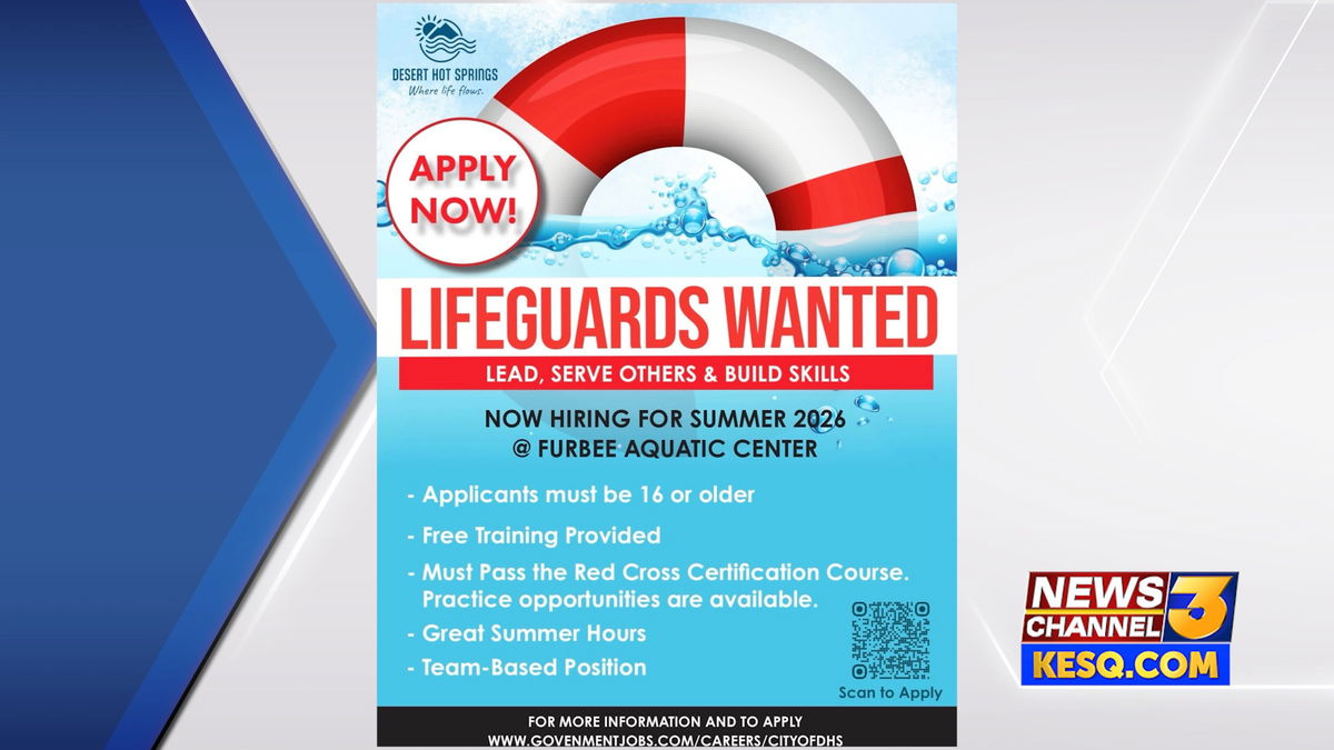 Desert Hot Springs seeks to hire lifeguards for Summer at the Furbee Aquatic Center