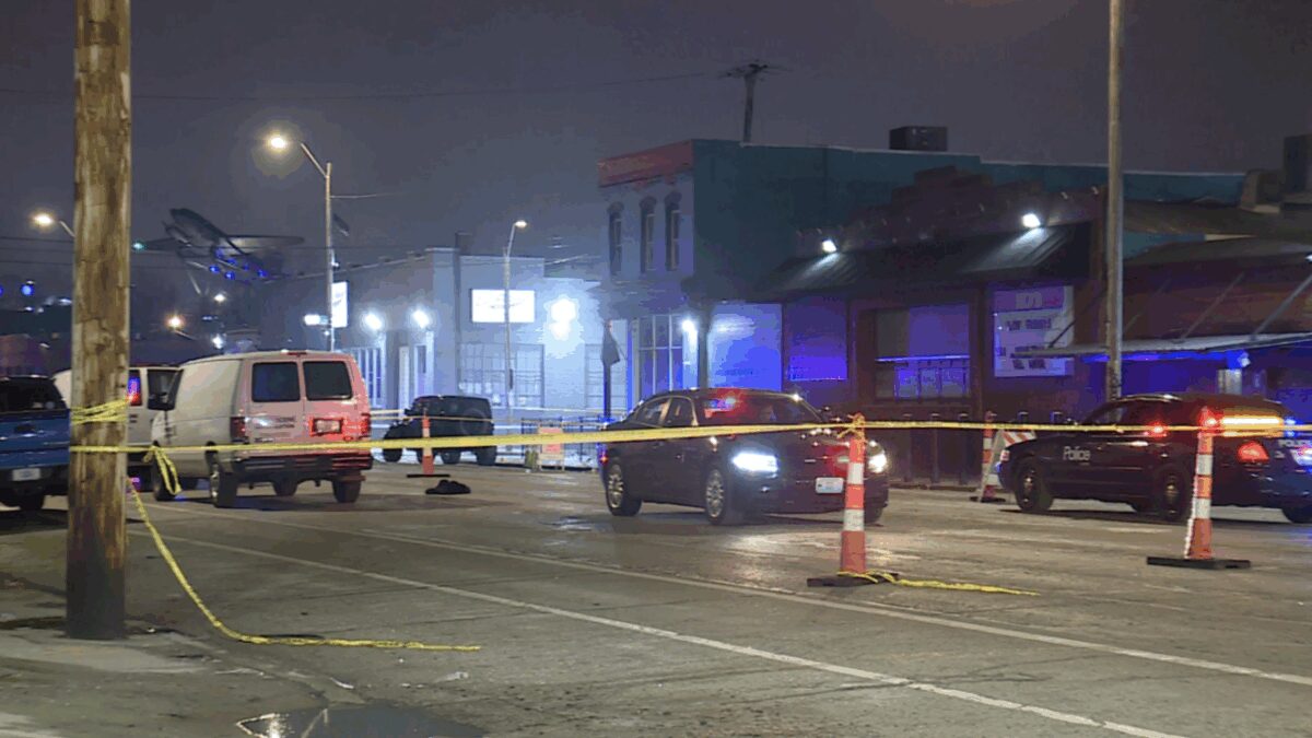 Memorial outside nightclub where two were killed