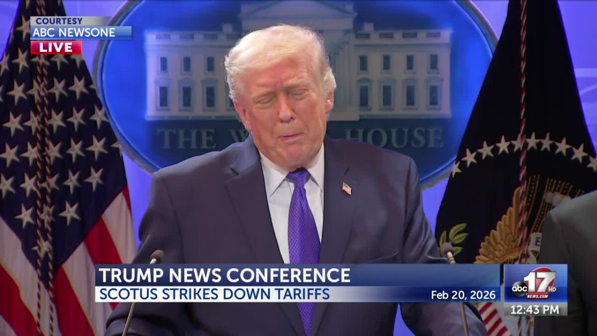 Trump holds news conference after Supreme Court strikes down tariffs