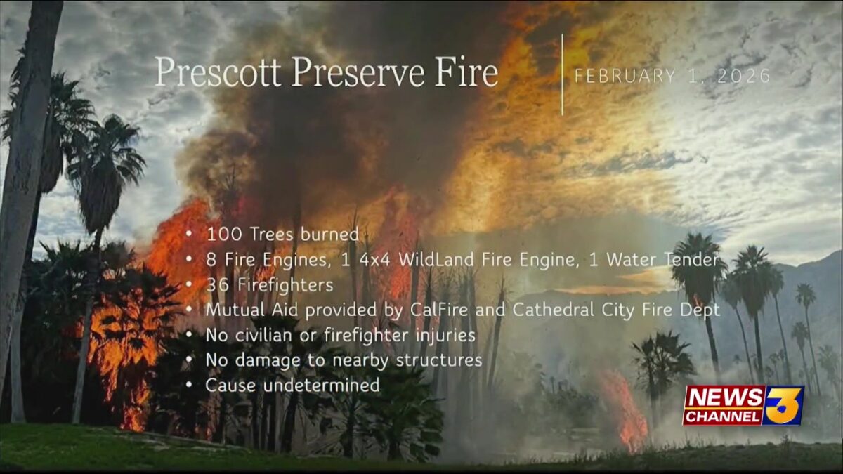 Palm Springs officials review Prescott Preserve fire