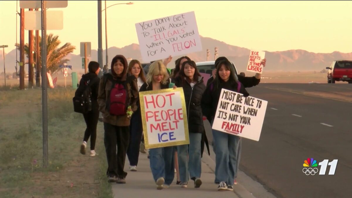 San Luis students join national walkout & lead peaceful anti ICE raid protests