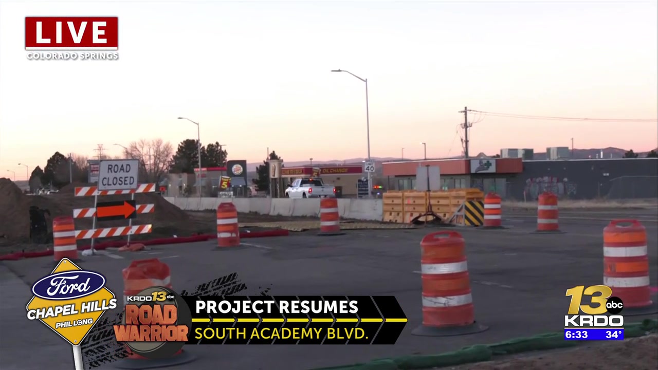 Construction gears up on South Academy Boulevard upgrades in Colorado Springs