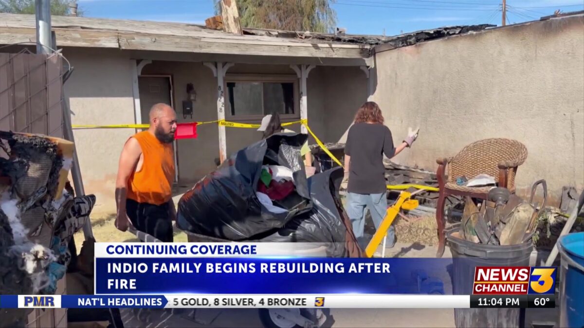 Indio family begins to rebuild after devastating house fire