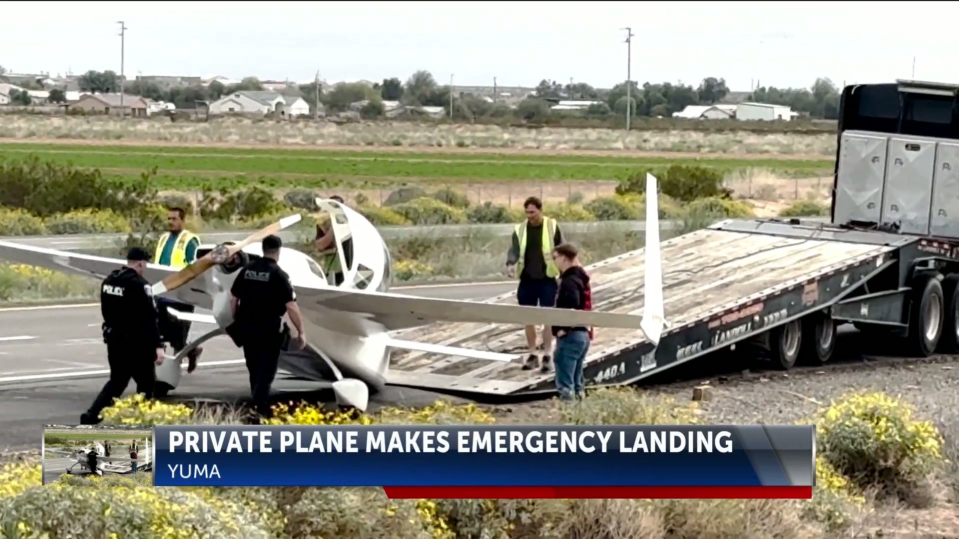 Private plane makes emergency landing in Yuma
