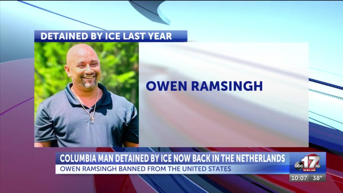 Columbia man deported to the Netherlands after being in ICE detention since September