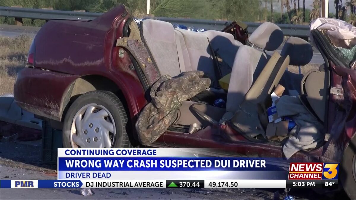 One person killed in wrong-way DUI crash on I-10 near Dillon Road