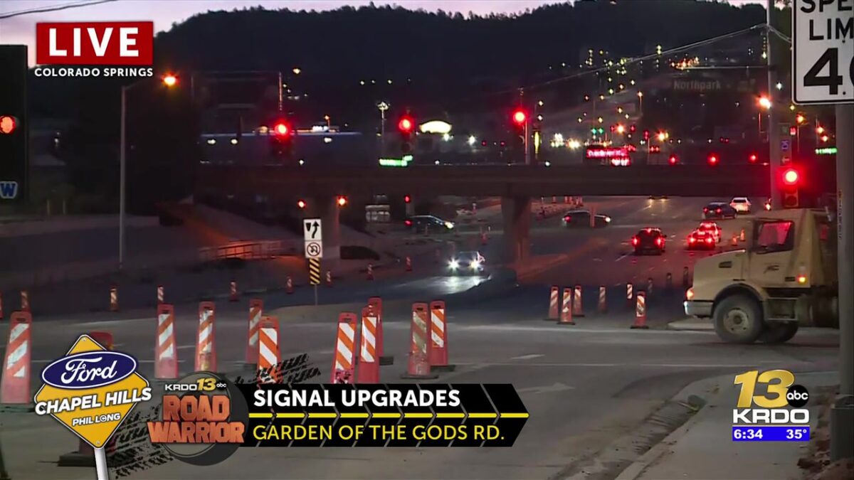 Signal upgrades at two Garden of the Gods Road intersections in Colorado Springs taking longer to complete than expected