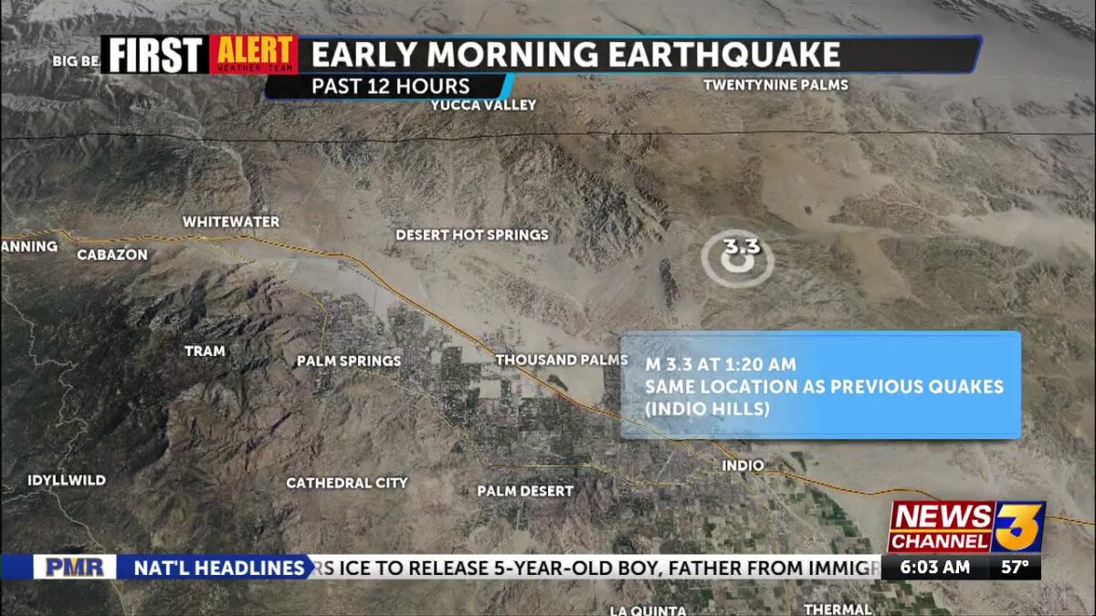 Small quake rattles valley early Sunday morning