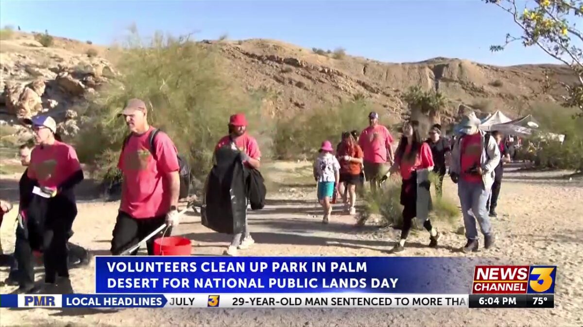 Volunteers clean up park in Palm Desert for National Public Lands Day