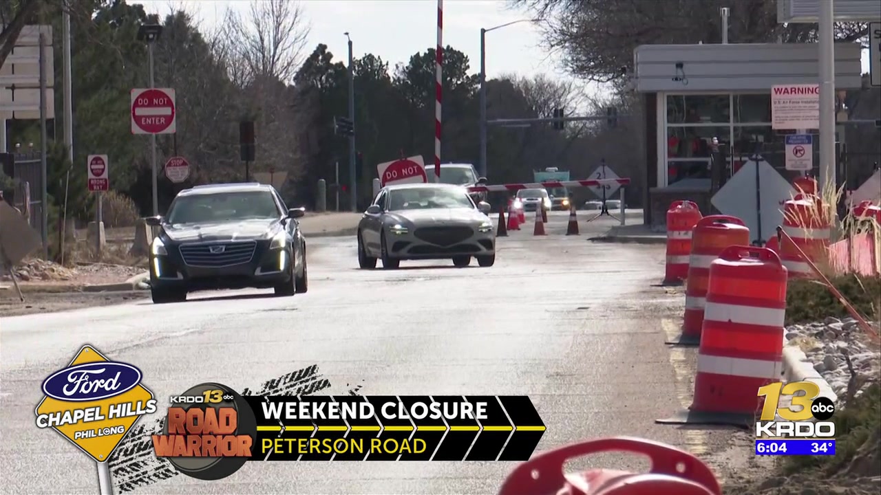 Road into north gate of Peterson Space Force Base to close through holiday weekend