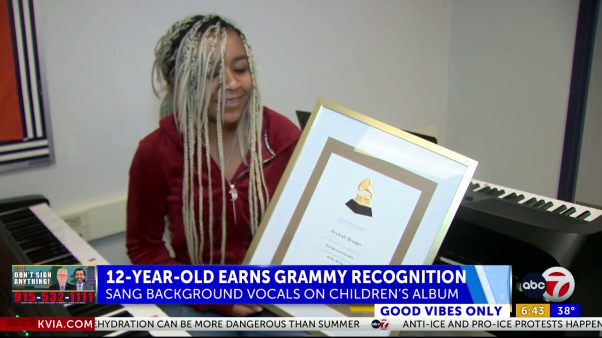 Good Vibes Only: Rising 12-year-old artist earns Grammy recognition
