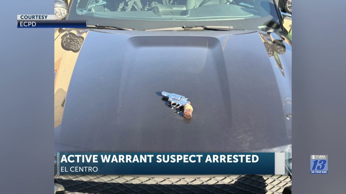 Suspect in El Centro found with gun and active warrant