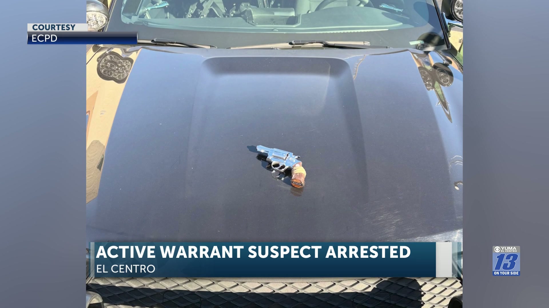 Suspect in El Centro found with gun and active warrant